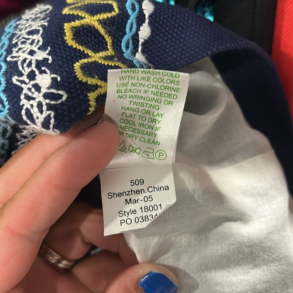 Lilly Pulitzer Honeycomb Home Pique Strapless Embroidered Bowen Dress Size 2 - Picture 12 of 12